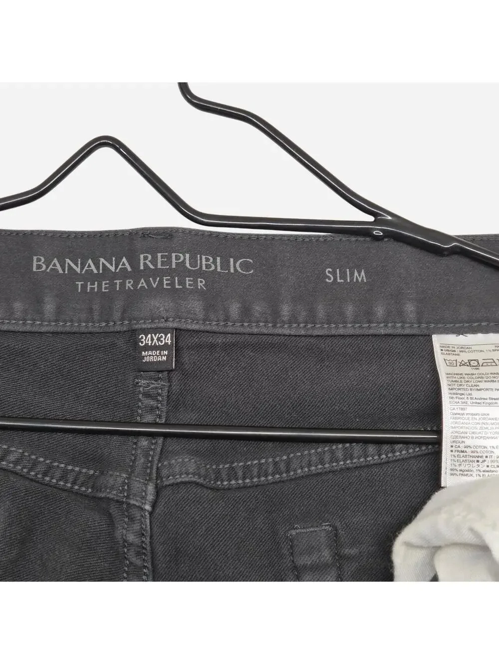 Banana Republic Men's Black and Grey Jeans